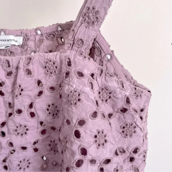 American Eagle Outfitters Eyelet Ruffle Tie Tank Top - Picture 10 of 12